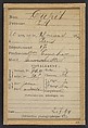 Dupit. Paul. 20 ans, né le 13/3/74 à Paris XVIIe. Garçon boucher. Anarchiste. 2/7/94., Alphonse Bertillon (French, 1853–1914), Albumen silver print from glass negative