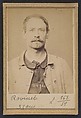 Ravinet. Gaston. 34 ans, né à Paris XIXe. Couvreur. Anarchiste. 1/3/94., Alphonse Bertillon (French, 1853–1914), Albumen silver print from glass negative