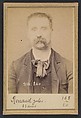 Renaud. Jules. 41 ans, né à Anteuil (Doubs). Cordonnier. Anarchiste. 27/2/94., Alphonse Bertillon (French, 1853–1914), Albumen silver print from glass negative