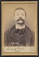 Ridou. Paul, François. 27 (ou 28) ans. Ébéniste. Anarchiste. 8/3/94., Alphonse Bertillon (French, 1853–1914), Albumen silver print from glass negative