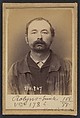 Robyns. Émile. 36 ans, né à Lumone (Belgique). Marchand de Pierres (?). Anarchiste. 28/2/94., Alphonse Bertillon (French, 1853–1914), Albumen silver print from glass negative