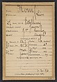 Rouif. Léon. 27 ans, né à Villethierry (Yonne). Garçon boucher. Anarchiste. 1/3/94., Alphonse Bertillon (French, 1853–1914), Albumen silver print from glass negative
