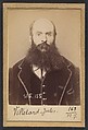 Villetard. Jules, Pierre. 42 ans, né à Ligny-le-Chastel (Yonne). Terrassier. Anarchiste. 5/3/94, Alphonse Bertillon (French, 1853–1914), Albumen silver print from glass negative