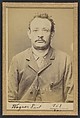 Wagner. Paul, Louis. 38 ans, né le 14/10/55. Ébéniste. Anarchiste. 2/7/94., Alphonse Bertillon (French, 1853–1914), Albumen silver print from glass negative