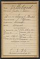 Villetard. Jules, Pierre. 42 ans, né à Ligny-le-Chastel (Yonne). Terrassier. Anarchiste. 5/3/94, Alphonse Bertillon (French, 1853–1914), Albumen silver print from glass negative