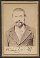 Thirion. Louis, Joseph. 31 ans, né à Autrey (Vosges). Journaliste. Anarchiste. 4/3/94., Alphonse Bertillon (French, 1853–1914), Albumen silver print from glass negative