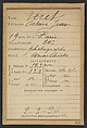 Véret. 0ctave-Jean. 19 ans, né à Paris XXe. Photographe. Anarchiste. 2/3/94., Alphonse Bertillon (French, 1853–1914), Albumen silver print from glass negative