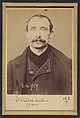 Tiran. Arthur, Théodore. 29 ans, né à Briec (Finistère). Serrurier. Anarchiste. 26/2/94., Alphonse Bertillon (French, 1853–1914), Albumen silver print from glass negative