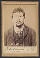 Sachet. Edmond. 27 ans, né à Mézières (Ardennes). Typographe. Anarchiste. 1/3/94., Alphonse Bertillon (French, 1853–1914), Albumen silver print from glass negative