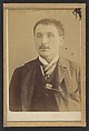 Schouppe. Placide. (dit Ricken, Franz). 31 ans, né à Dickenvenne (Belgique). Mécanicien. Vol., Alphonse Bertillon (French, 1853–1914), Albumen silver print from glass negative