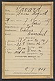 Saulnier. Alphonse, Joseph. 31 ans, né à Paris XXe. Tourneur sur bois. Anarchiste. 14/3/94., Alphonse Bertillon (French, 1853–1914), Albumen silver print from glass negative