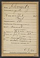 Schwartz. Auguste. 31 ans, né à Paris Xlle le 23/1/63. Maroquinier. Anarchiste. 2/7/94., Alphonse Bertillon (French, 1853–1914), Albumen silver print from glass negative