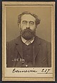 Tennevin. Alexandre. 48 ans, né à Paris. Comptable. Anarchiste. 19/3/94., Alphonse Bertillon (French, 1853–1914), Albumen silver print from glass negative