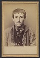 Bissonier. Sébastien. 19 ans, né à St Bonnet (Allier). Journalier. Outrage à la Gendarmerie. 5/3/94., Alphonse Bertillon (French, 1853–1914), Albumen silver print from glass negative