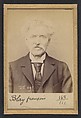 Blay. François. 53 ans, né à St Gervais (Rhône). Tailleur. Anarchiste. 4/3/94., Alphonse Bertillon (French, 1853–1914), Albumen silver print from glass negative
