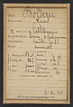 Borderie. Raoul. 18 ans, né à Castelsarazin (Tarn & Garonne). Peintre en bâtiment. Anarchiste. 1/3/94., Alphonse Bertillon (French, 1853–1914), Albumen silver print from glass negative