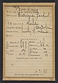 Borderie. Ferdinand, Jacques. 19 ans, né à Sarlat (Dordogne). Peintre sur métaux. Pas de motif. 1/3/94., Alphonse Bertillon (French, 1853–1914), Albumen silver print from glass negative