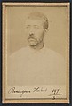 Bourguoin. Hubert, Jules. 51 ans, né le 17/8/42 à Jelles (Seine & Marne). Maçon. Anarchiste. 2/7/94., Alphonse Bertillon (French, 1853–1914), Albumen silver print from glass negative