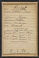 Briet. Albert, Louis. 44 ans, né à Lyon (Rhône). Boulanger. Anarchiste. 4/3/94., Alphonse Bertillon (French, 1853–1914), Albumen silver print from glass negative