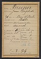 Breiner. Jean-Baptiste. 31 ans, né à Bar sur Aube (Aube). Mécanicien. Anarchiste. 5/3/94., Alphonse Bertillon (French, 1853–1914), Albumen silver print from glass negative