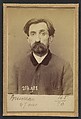Bruneau. Amédé, Jean Baptiste. 46 ans, né à Châteauroux (Indre). Cordonnier. Anarchiste. 2/3/94., Alphonse Bertillon (French, 1853–1914), Albumen silver print from glass negative