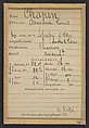 Chapin. Armand, Louis. 30 ans, né à Épeigné (Indre & Loire). Charron. Anarchiste. 1/3/94., Alphonse Bertillon (French, 1853–1914), Albumen silver print from glass negative