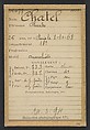 Chatel. Charles. 25 ans, né le 8/10/68 à Paris XVIIle. Anarchiste. 14/3/94., Alphonse Bertillon (French, 1853–1914), Albumen silver print from glass negative