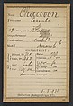Chauvin. Émile. 18 ans, né à Paris IVe. Employé. Anarchiste. 1/3/94., Alphonse Bertillon (French, 1853–1914), Albumen silver print from glass negative