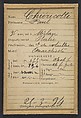 Chericotti. Paul. 35 ans, né à Milan (Italie). Marchand de volailles. Anarchiste/Assoc. de malfaiteurs. 25/3/94., Alphonse Bertillon (French, 1853–1914), Albumen silver print from glass negative