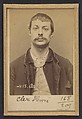 Cler. Henri. 31 ans, né à Paris XIe. Ébéniste. Anarchiste. 14/3/94., Alphonse Bertillon (French, 1853–1914), Albumen silver print from glass negative