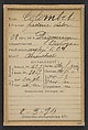 Colombet. Frédéric. 28 ans, né à Prigonnieux (Dordogne). Employé de commerce. Anarchiste. 2/3/94., Alphonse Bertillon (French, 1853–1914), Albumen silver print from glass negative