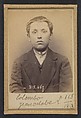 Colombo. Joseph (on Jean, Octave). 19 ans, né à Paris Xlle. Monteur en bronze. Anarchiste. 10/3/94., Alphonse Bertillon (French, 1853–1914), Albumen silver print from glass negative