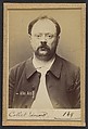 Collet. Edouard, Jean-Baptiste. 44 ans, né le 6/1/50 à Paris XVlle. Ciseleur. Anarchiste. 2/7/94., Alphonse Bertillon (French, 1853–1914), Albumen silver print from glass negative