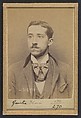 Gauche. Henri. 24 ans, né le 7/2/60 à Paris. Rentier. Anarchiste., Alphonse Bertillon (French, 1853–1914), Albumen silver print from glass negative