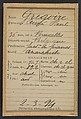 Grégoire. Aimé, Paul. 36 ans, né à Bruxelles (Belgique). Accordeur de piano. Anarchiste. 2/3/94., Alphonse Bertillon (French, 1853–1914), Albumen silver print from glass negative