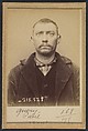 Guéry. Paul, Alphonse. 37 ans, né le 30/6/56 à Laversine (Aisne). Journalier. Anarchiste. 12/3/94., Alphonse Bertillon (French, 1853–1914), Albumen silver print from glass negative