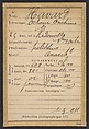 Havard. Octave, Onésime. 25 ans, né à Hedouville (Calvados). Polisseur. Anarchiste. 1/3/94., Alphonse Bertillon (French, 1853–1914), Albumen silver print from glass negative