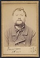 Hourt. Jean. 34 (ou 35) ans, né à Reims (Marne). Menuisier. Anarchiste. 4/3/94., Alphonse Bertillon (French, 1853–1914), Albumen silver print from glass negative
