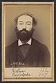 Kahn. Rodolphe. 43 ans, né le 15/1/51 à Lyon (Rhône). Courtier de commerce. Anarchiste. 8/3/94., Alphonse Bertillon (French, 1853–1914), Albumen silver print from glass negative