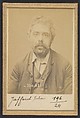 Jaffard. Julien, Ludovic. 37 ans, né le 31/5/57 à Lesterps (Charente). Journalier. Anarchiste. 2/7/94., Alphonse Bertillon (French, 1853–1914), Albumen silver print from glass negative