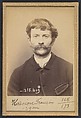 Kaision. François. 39 ans, né à Reims. Mégissier. Anarchiste. 9/3/94., Alphonse Bertillon (French, 1853–1914), Albumen silver print from glass negative