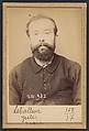 Leballeur. Jules, Léon. 29 (ou 30) ans, né à Rouissé Jassée (Sarthe). Cordonnier. Anarchiste. 1/3/94., Alphonse Bertillon (French, 1853–1914), Albumen silver print from glass negative