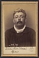 Leboucher. Edouard, Léon. 43 ans, né à Paris XIVe. Cordonnier. Anarchiste. 7/3/94., Alphonse Bertillon (French, 1853–1914), Albumen silver print from glass negative