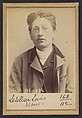 Letellier. Louis, Auguste. 29 ans, né à Rouen (Seine-Inférieure). Employé. Anarchiste. 23/4/92., Alphonse Bertillon (French, 1853–1914), Albumen silver print from glass negative