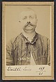 Leveillé. Louis. 37 ans, né le 7/7/57 à Cliche (Seine). Forgeron. Anarchiste. 7/7/94., Alphonse Bertillon (French, 1853–1914), Albumen silver print from glass negative