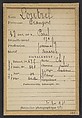 Loutrel. François. 37 ans, né à Paris XVlle. Journalier. Anarchiste. 1/3/94., Alphonse Bertillon (French, 1853–1914), Albumen silver print from glass negative