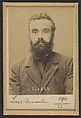 Luce. Maximilien. 36 ans, né le 13/3/58 à Paris VIIe. Artiste-peintre. Anarchiste. 6/7/94., Alphonse Bertillon (French, 1853–1914), Albumen silver print from glass negative