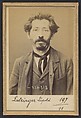 Lutringer. Pierre, Léopold. 43 ans, né le 25/11/50 à Stenay (Meuse). Cordonnier. Anarchiste. 3/7/94., Alphonse Bertillon (French, 1853–1914), Albumen silver print from glass negative