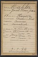 Mahler. Jacob, Henri, Jean. 61 ans, né à Hanovre (Duché de Hesse). Couvreur. Anarchiste. 3/3/94., Alphonse Bertillon (French, 1853–1914), Albumen silver print from glass negative