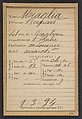Miaglia. Bernard. 41 ans, né à Giaglione (Italie). Cordonnier. Anarchiste. 9/3/94., Alphonse Bertillon (French, 1853–1914), Albumen silver print from glass negative